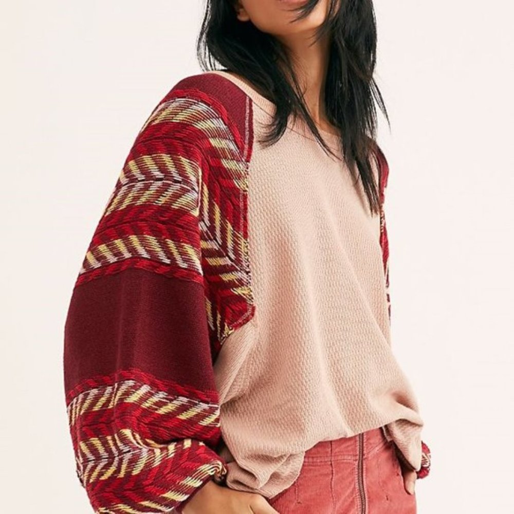 Free People Rainbow Dreams Thermal Top XS